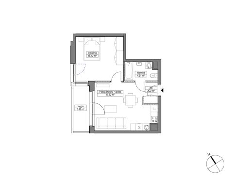 Plan 2 pok. 41m²