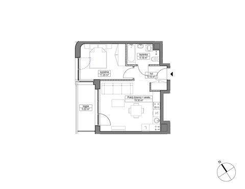 Plan 2 pok. 39m²