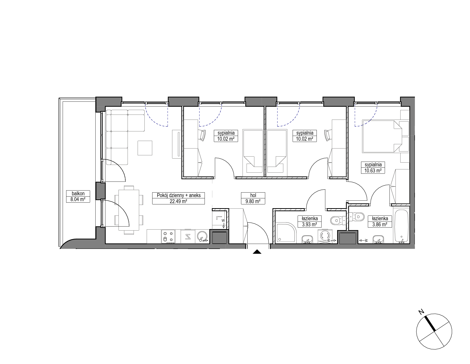 Plan 4 pok. 71m²