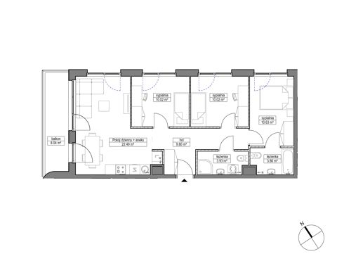 Plan 4 pok. 71m²