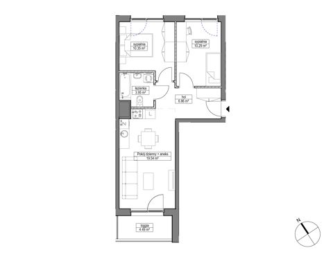Plan 3 pok. 51m²
