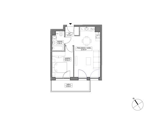 Plan 2 pok. 40m²
