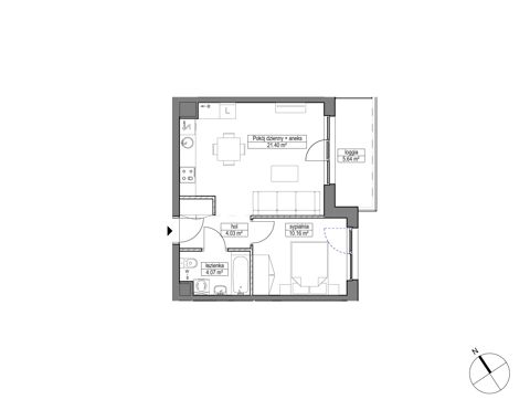 Plan 2 pok. 40m²