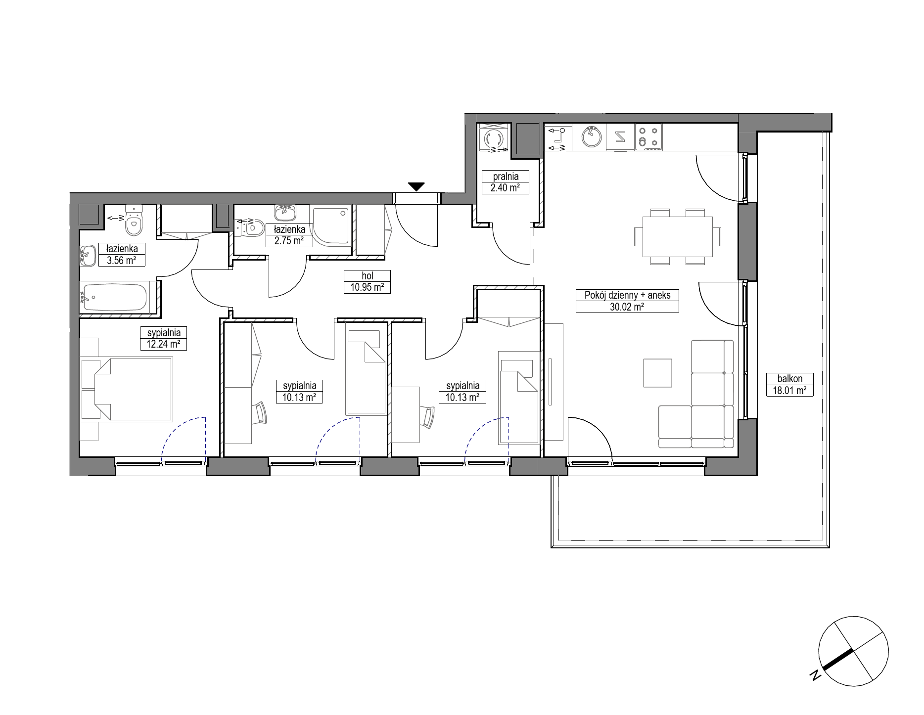 Plan 4 pok. 82m²