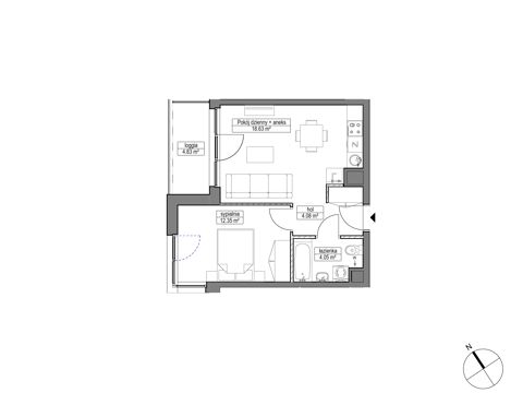 Plan 2 pok. 39m²