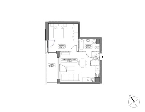 Plan 2 pok. 41m²