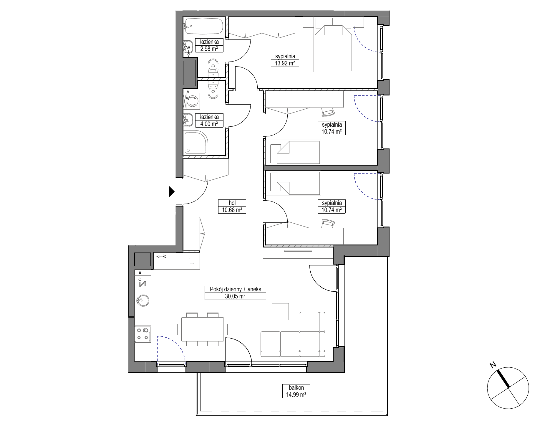Plan 4 pok. 83m²
