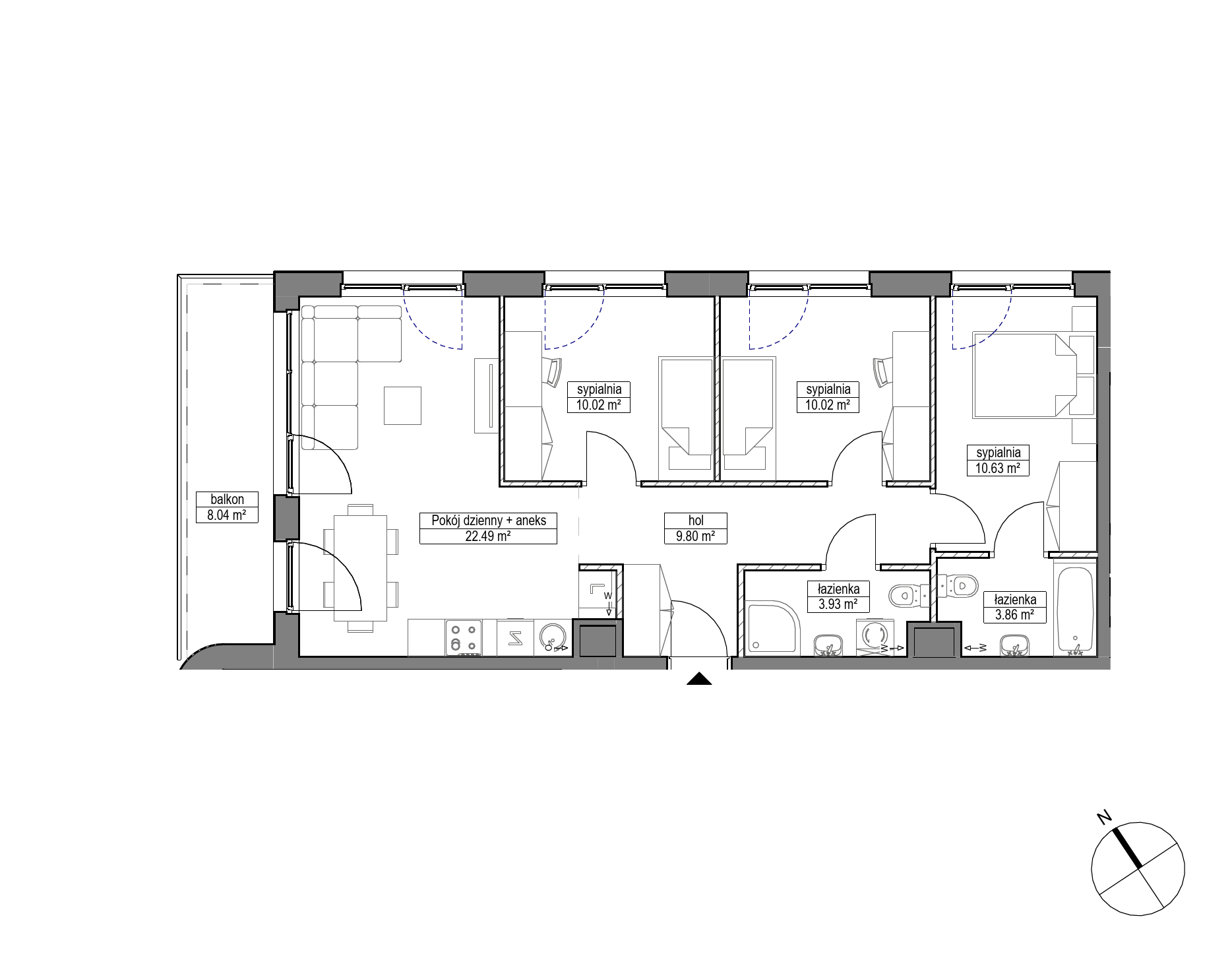 Plan 4 pok. 71m²