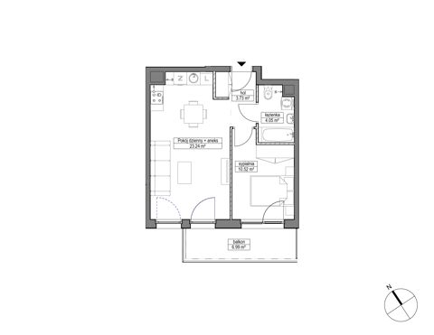 Plan 2 pok. 42m²