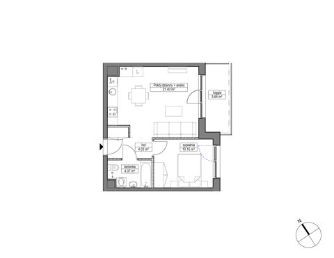 Plan 2 pok. 40m²