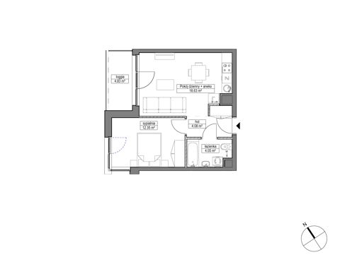 Plan 2 pok. 39m²