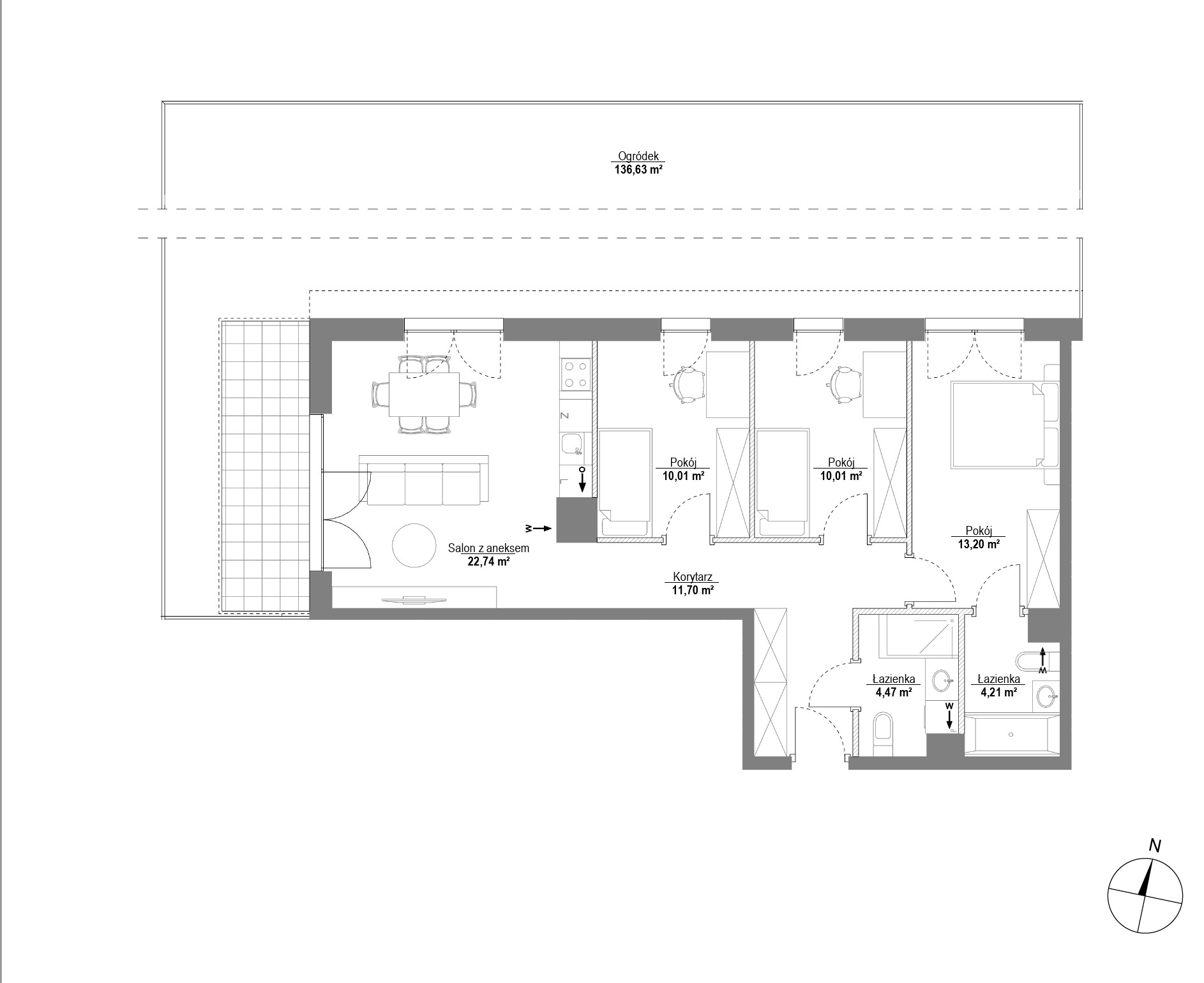 Plan 4 pok. 76m²