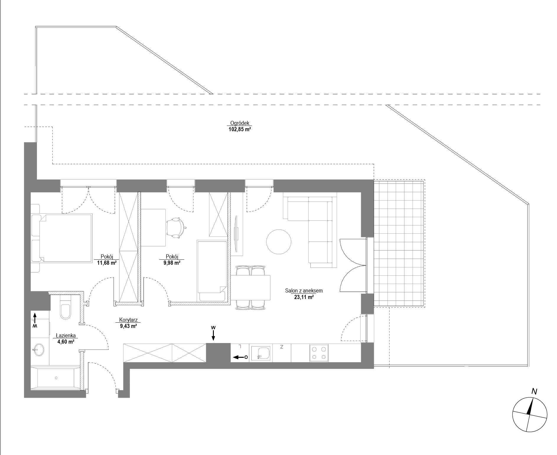 Plan 3 pok. 59m²