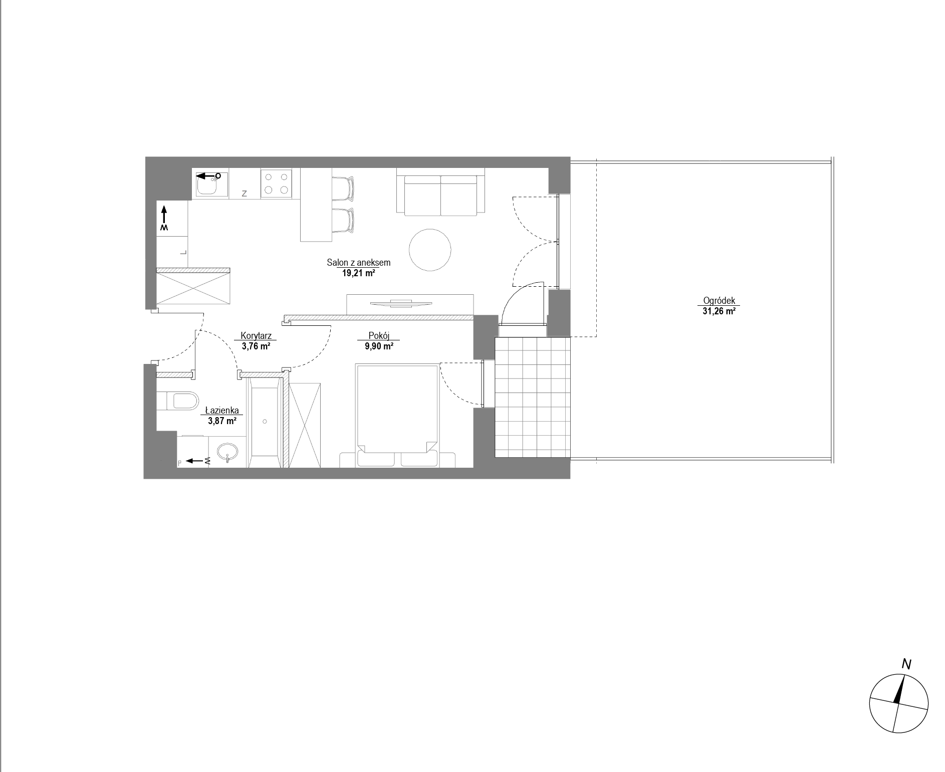 Plan 2 pok. 37m²