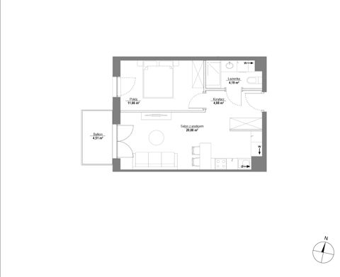 Plan 2 pok. 42m²