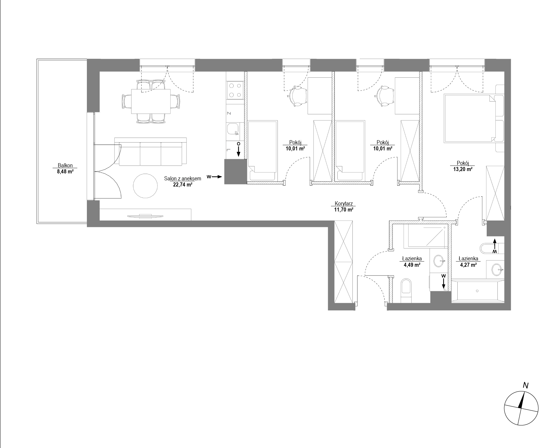 Plan 4 pok. 76m²