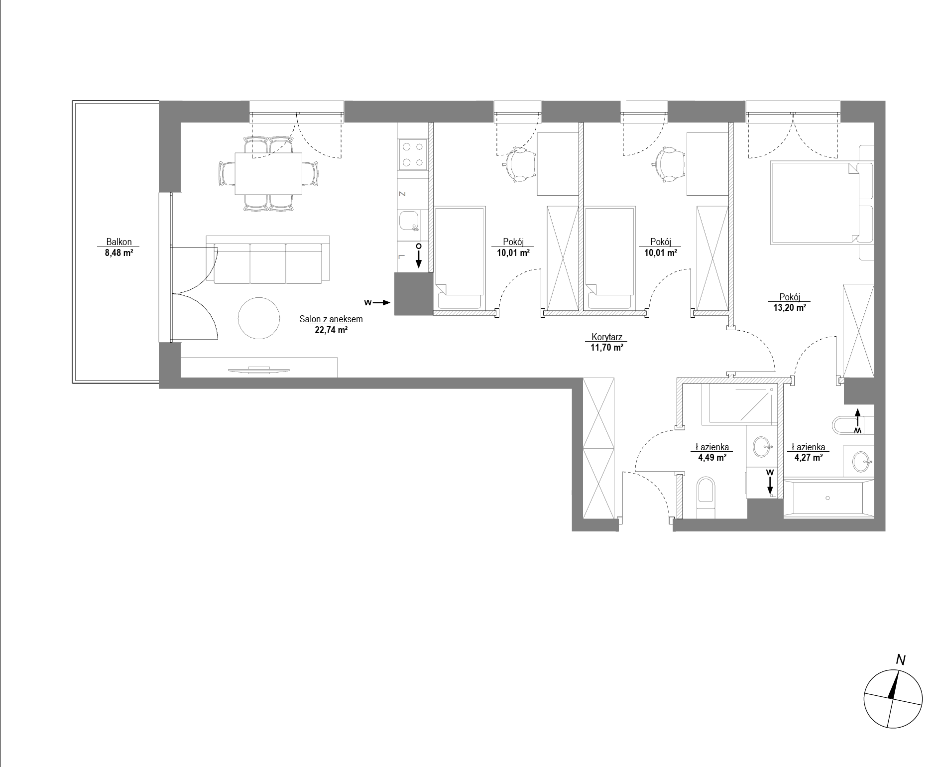 Plan 4 pok. 76m²