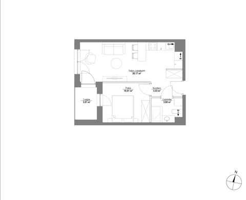Plan 2 pok. 38m²
