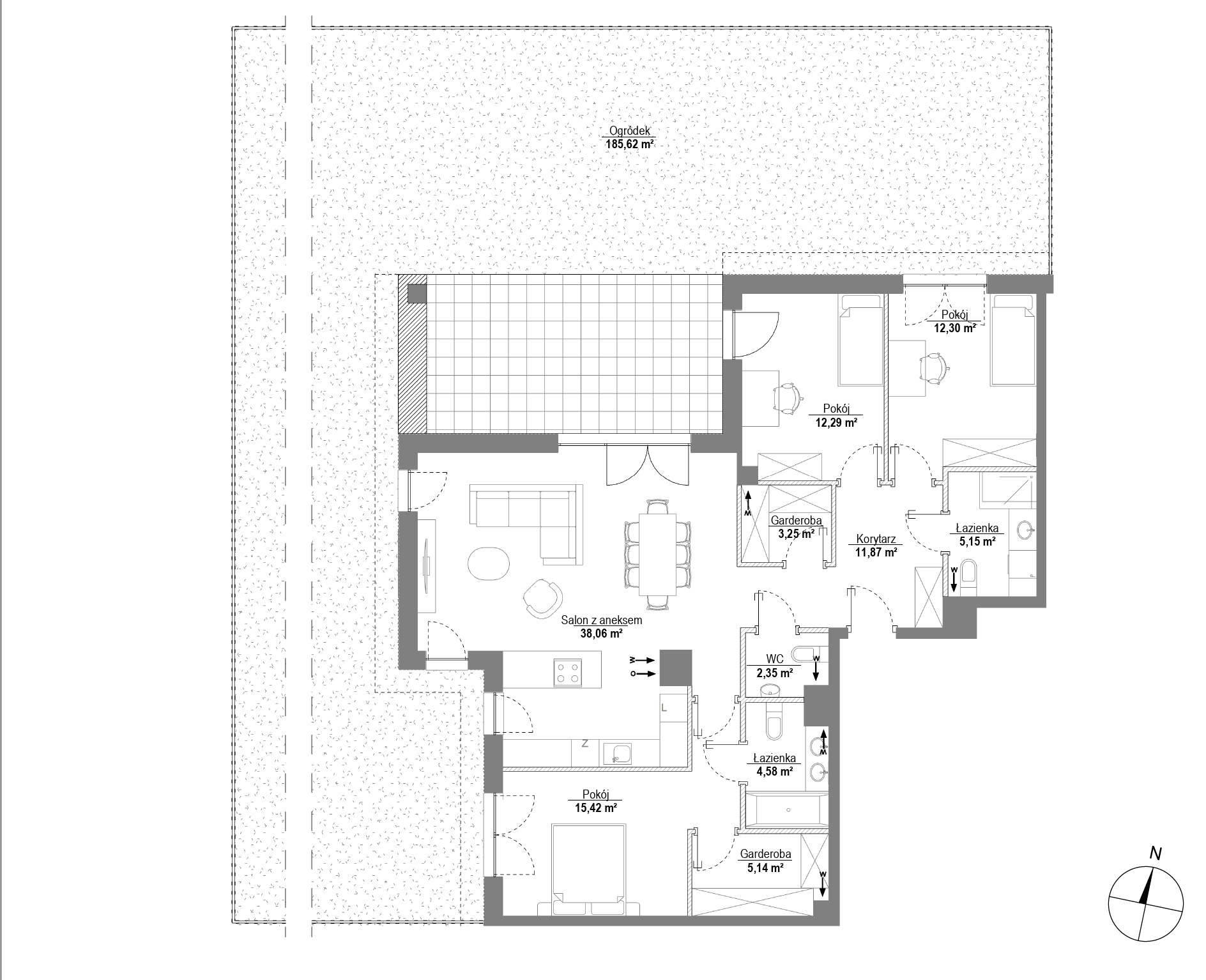 Plan 4 pok. 110m²