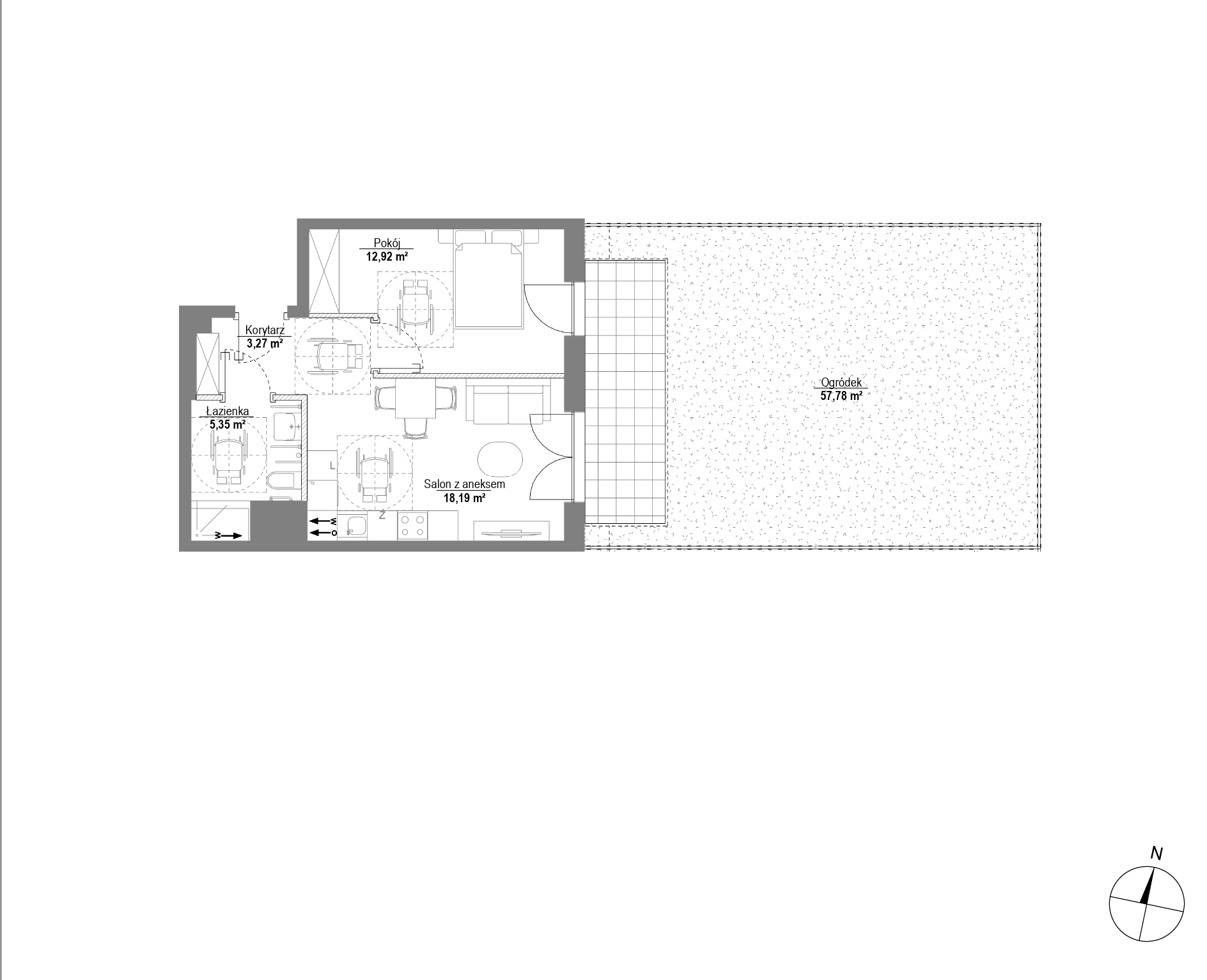 Plan 2 pok. 40m²