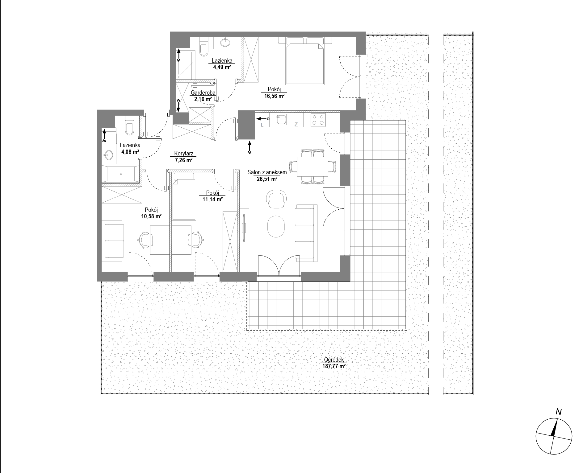 Plan 4 pok. 83m²