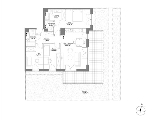 Plan 4 pok. 83m²