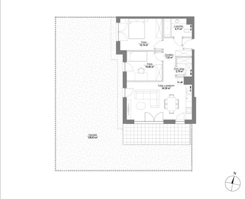 Plan 3 pok. 62m²