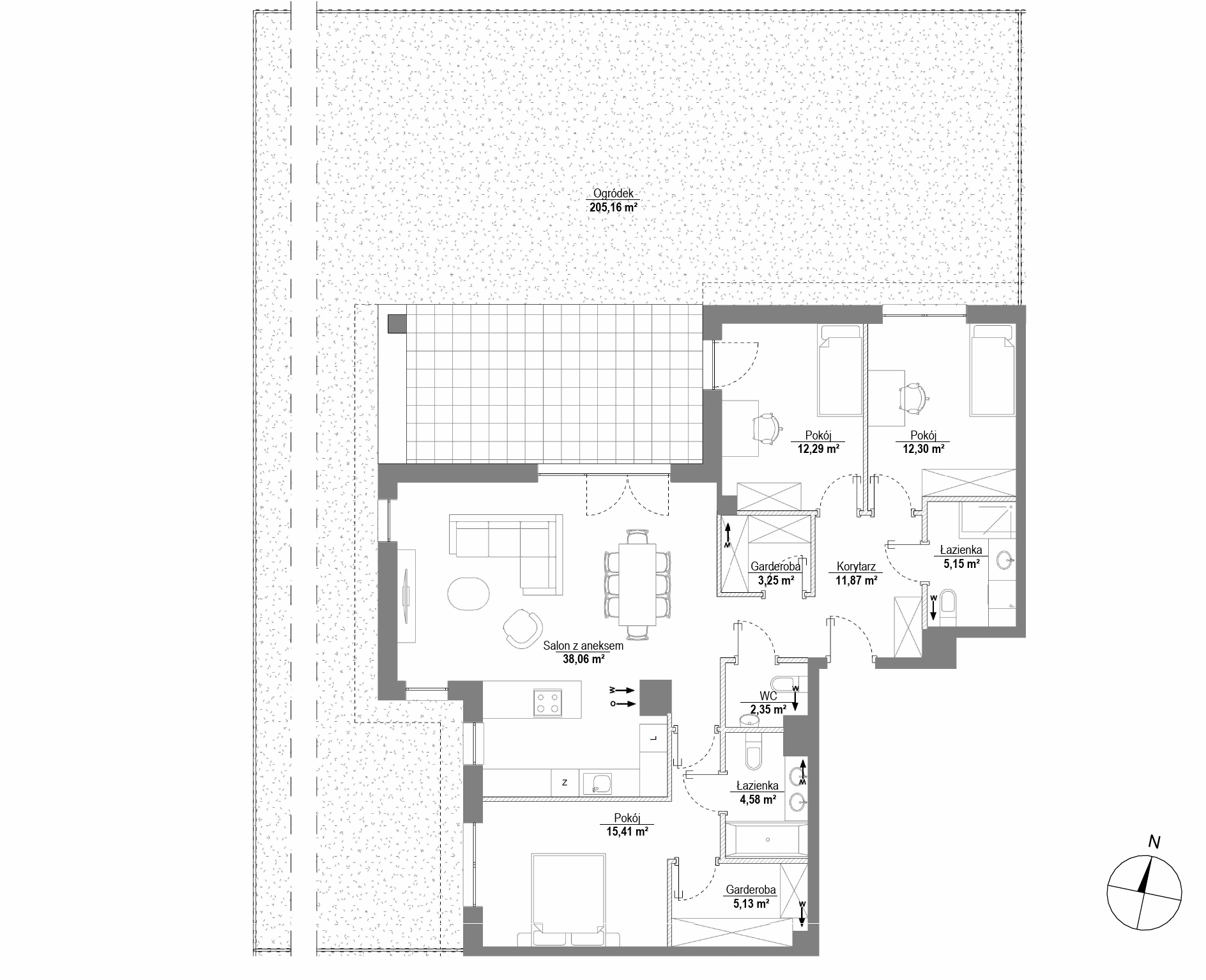 Plan 4 pok. 110m²