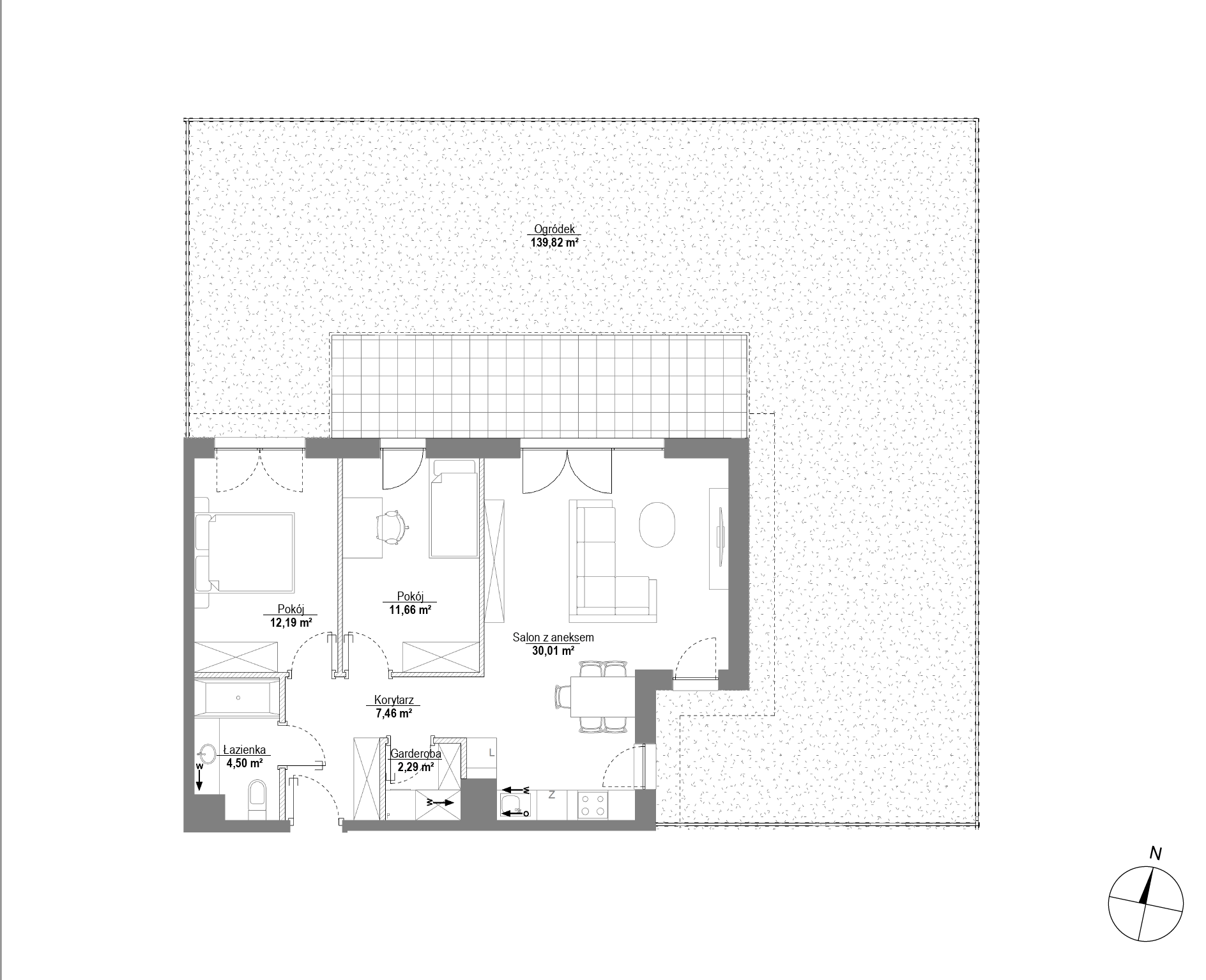 Plan 3 pok. 68m²