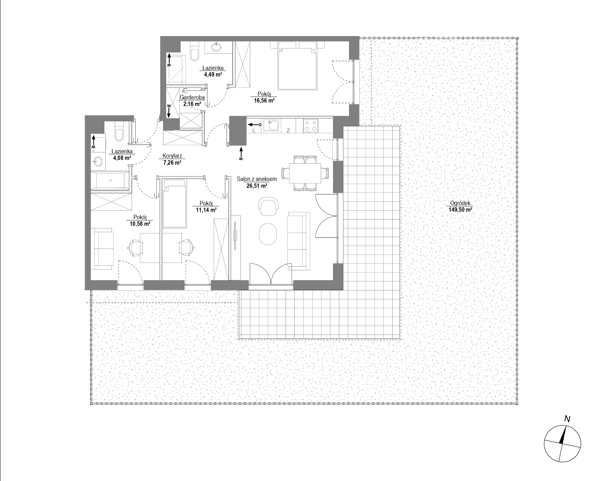 Plan 4 pok. 83m²