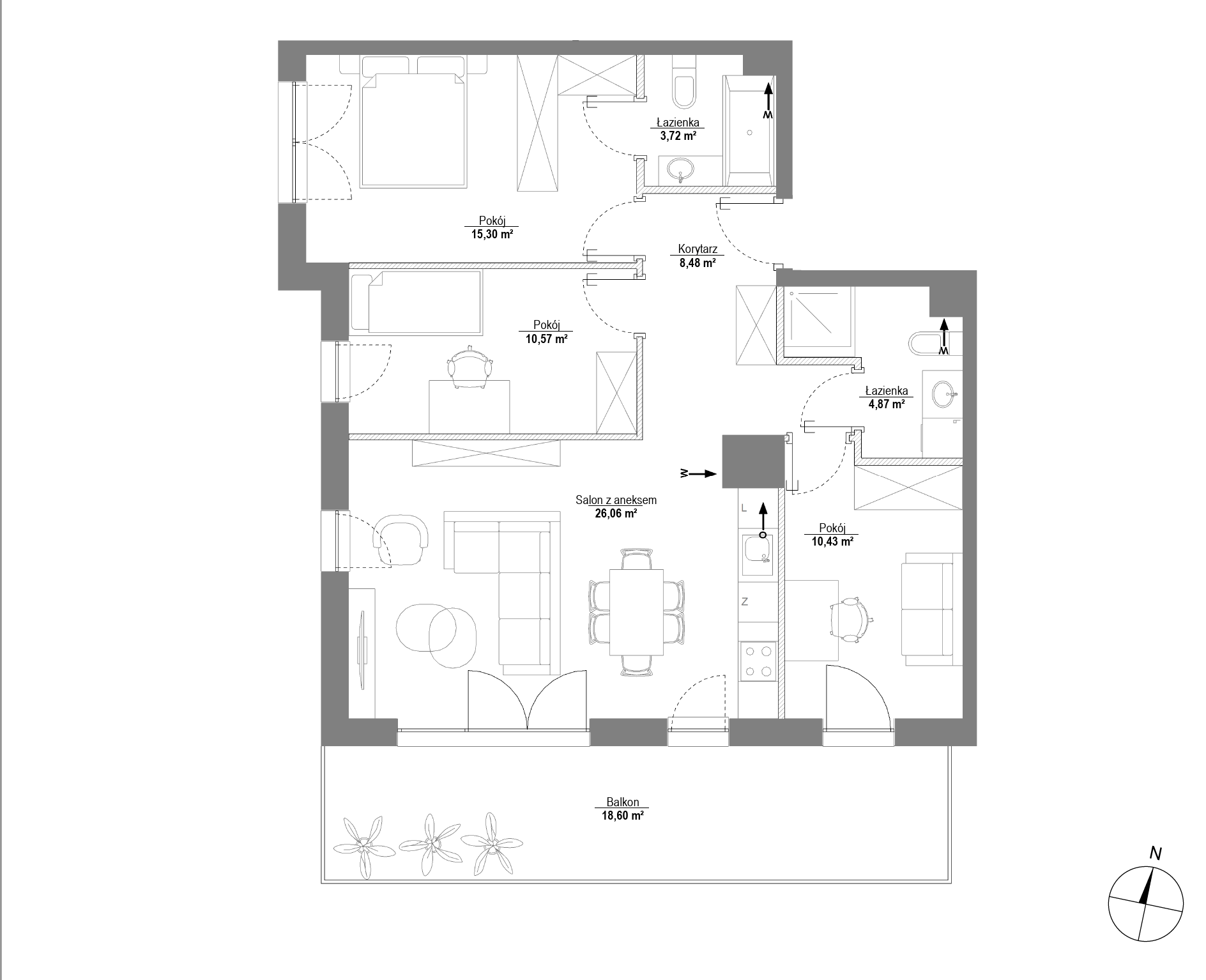 Plan 4 pok. 79m²