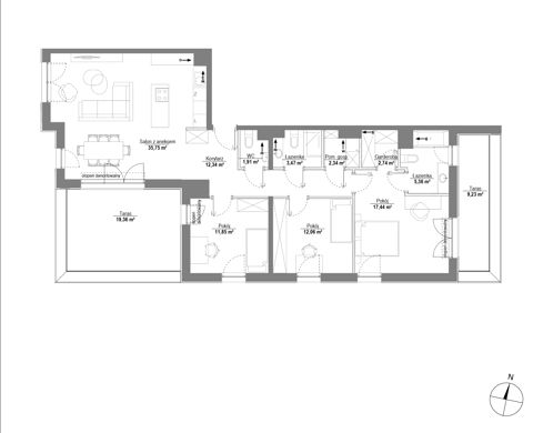Plan 4 pok. 105m²