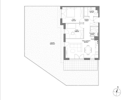 Plan 3 pok. 62m²