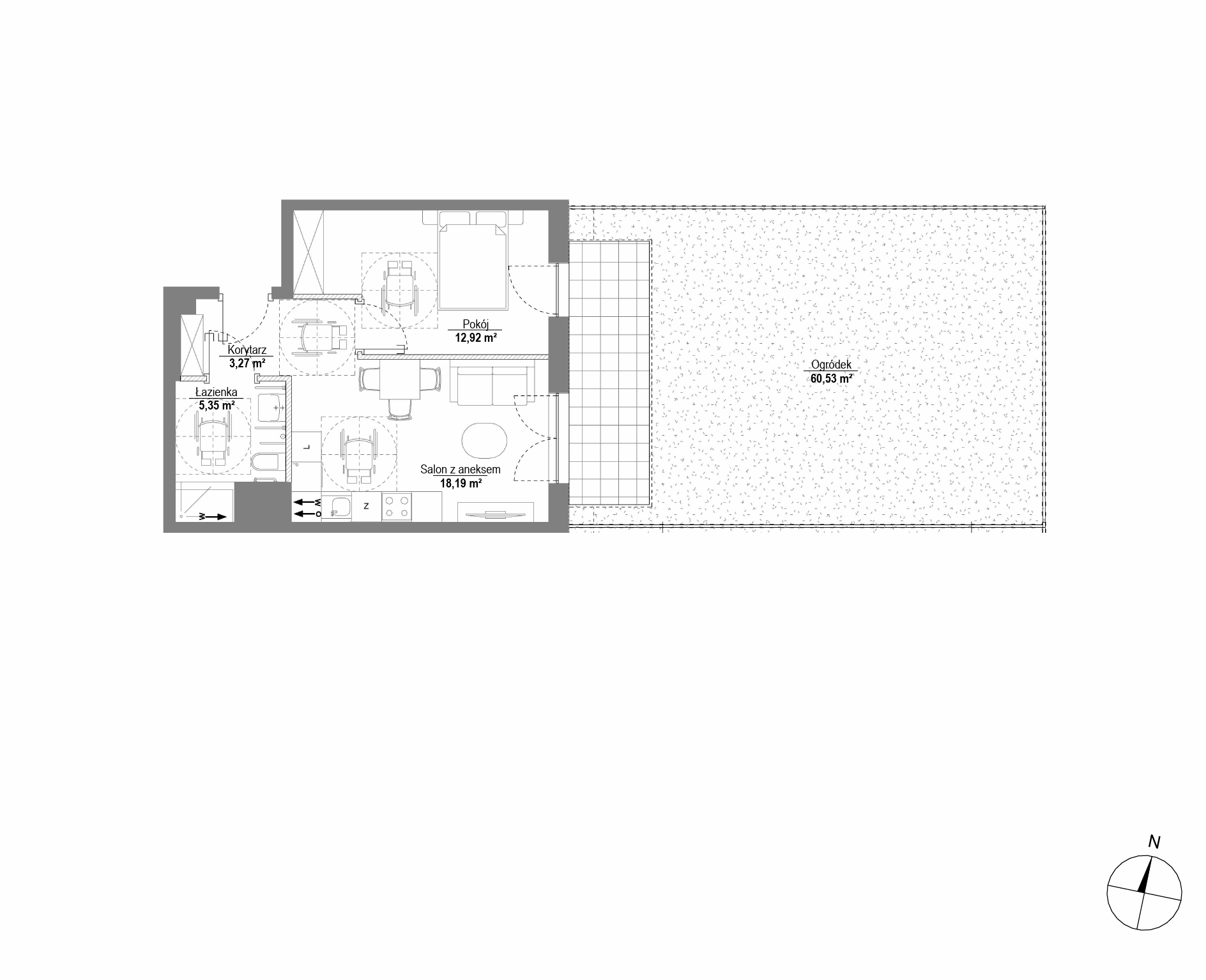Plan 2 pok. 40m²