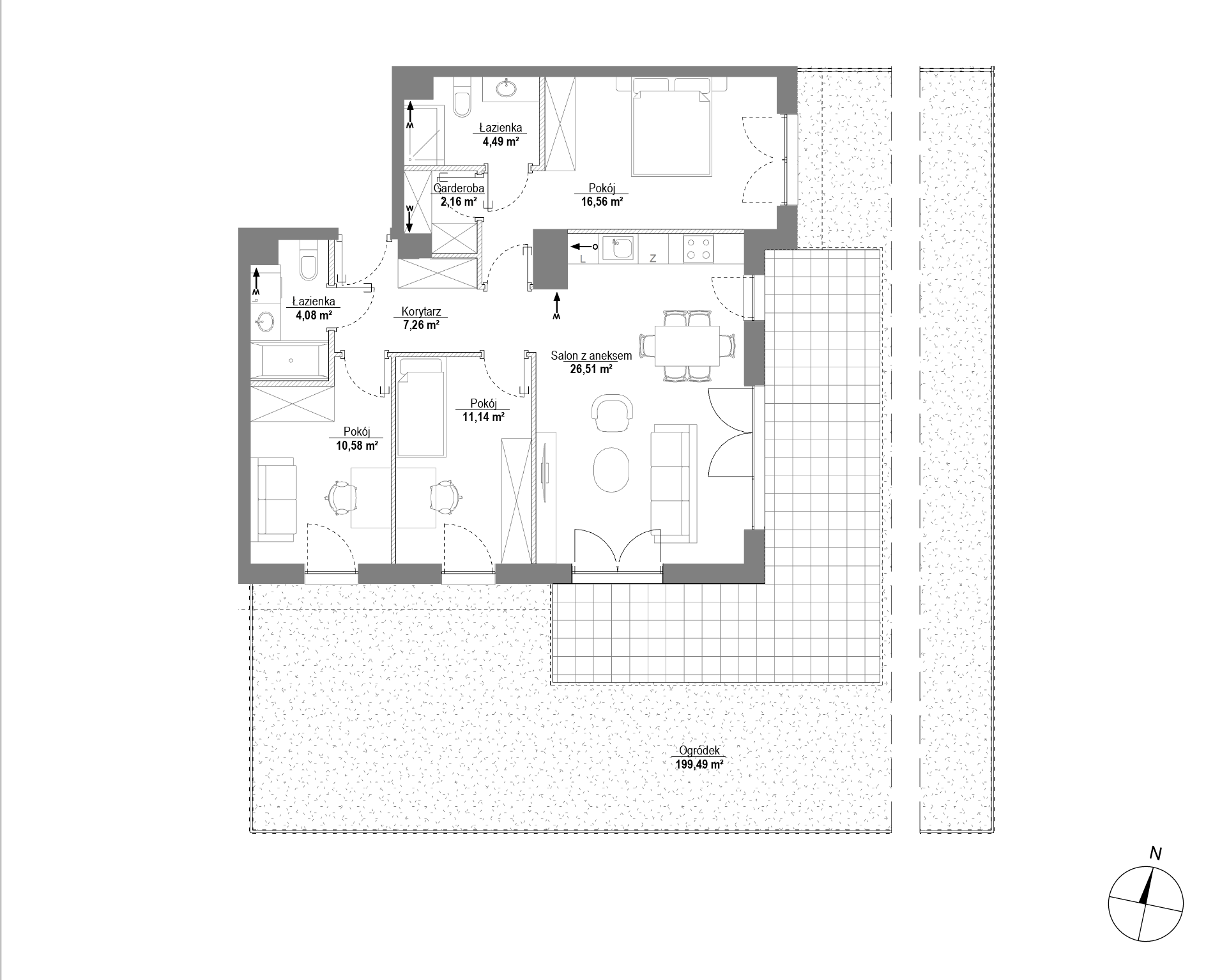 Plan 4 pok. 83m²
