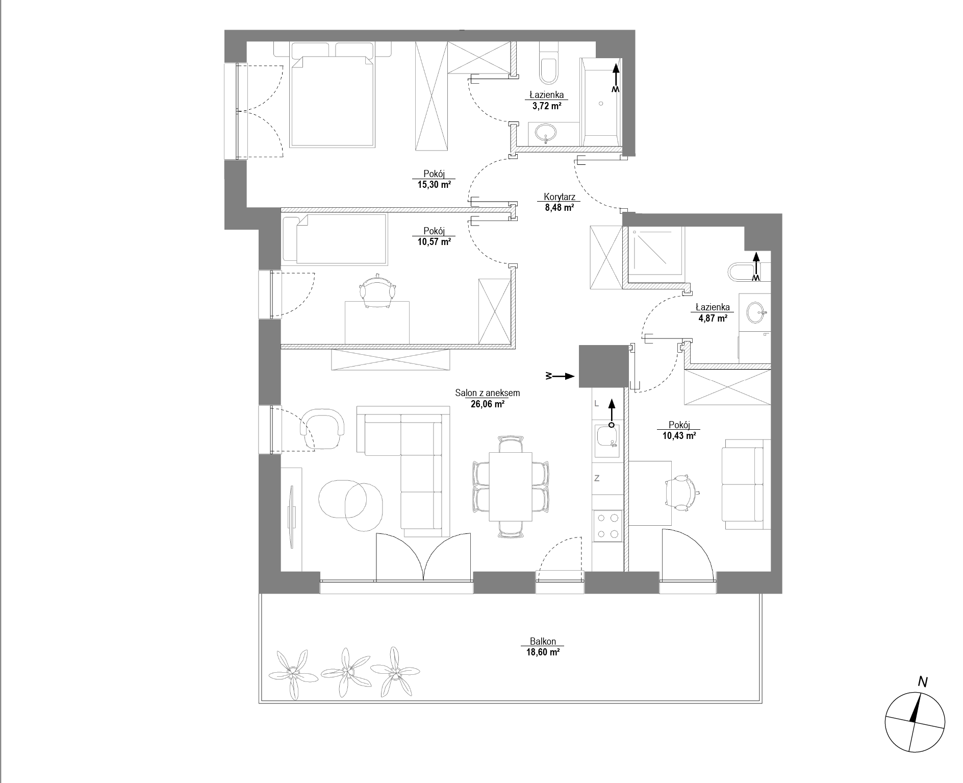 Plan 4 pok. 79m²