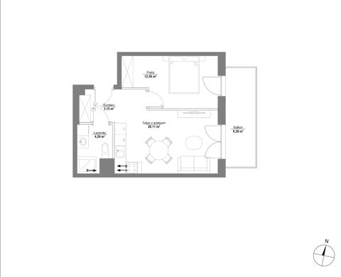 Plan 2 pok. 40m²