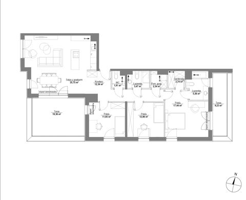 Plan 4 pok. 105m²