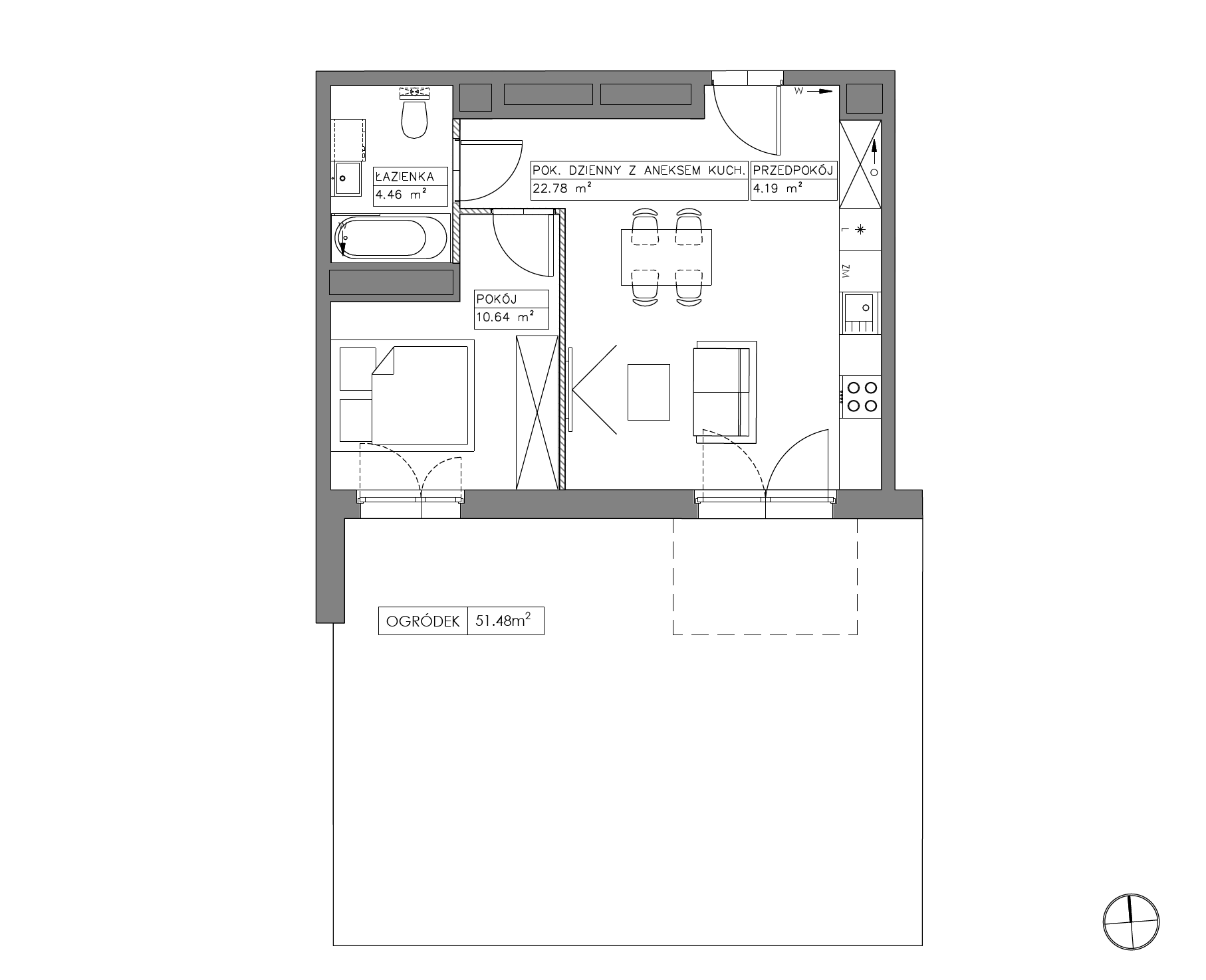 Plan 2 pok. 42m²