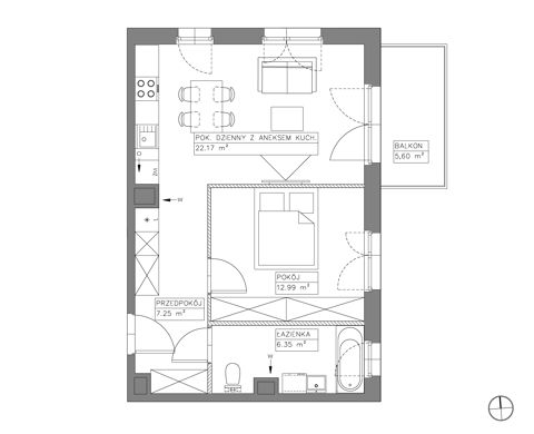 Plan 2 pok. 49m²