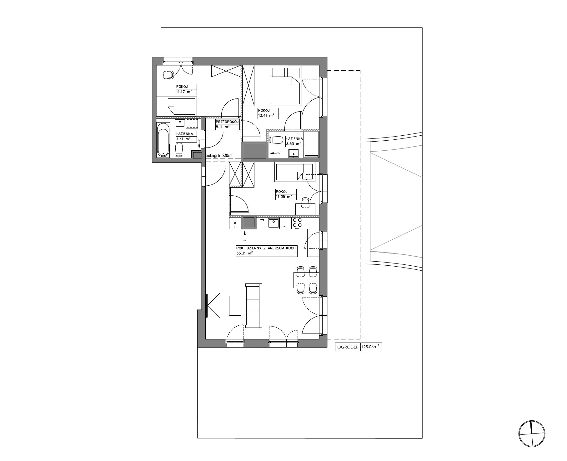 Plan 4 pok. 87m²