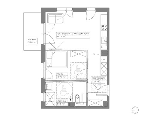 Plan 2 pok. 49m²