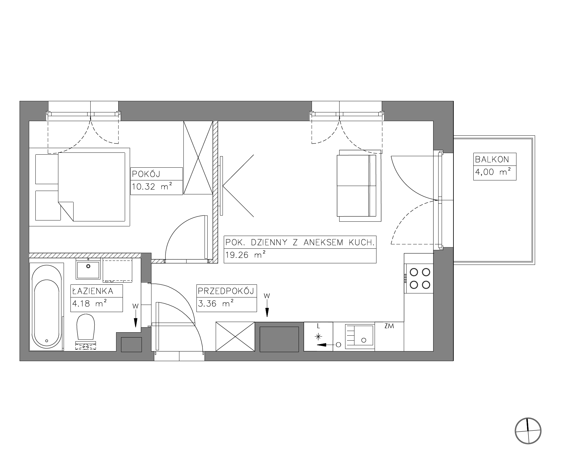 Plan 2 pok. 37m²