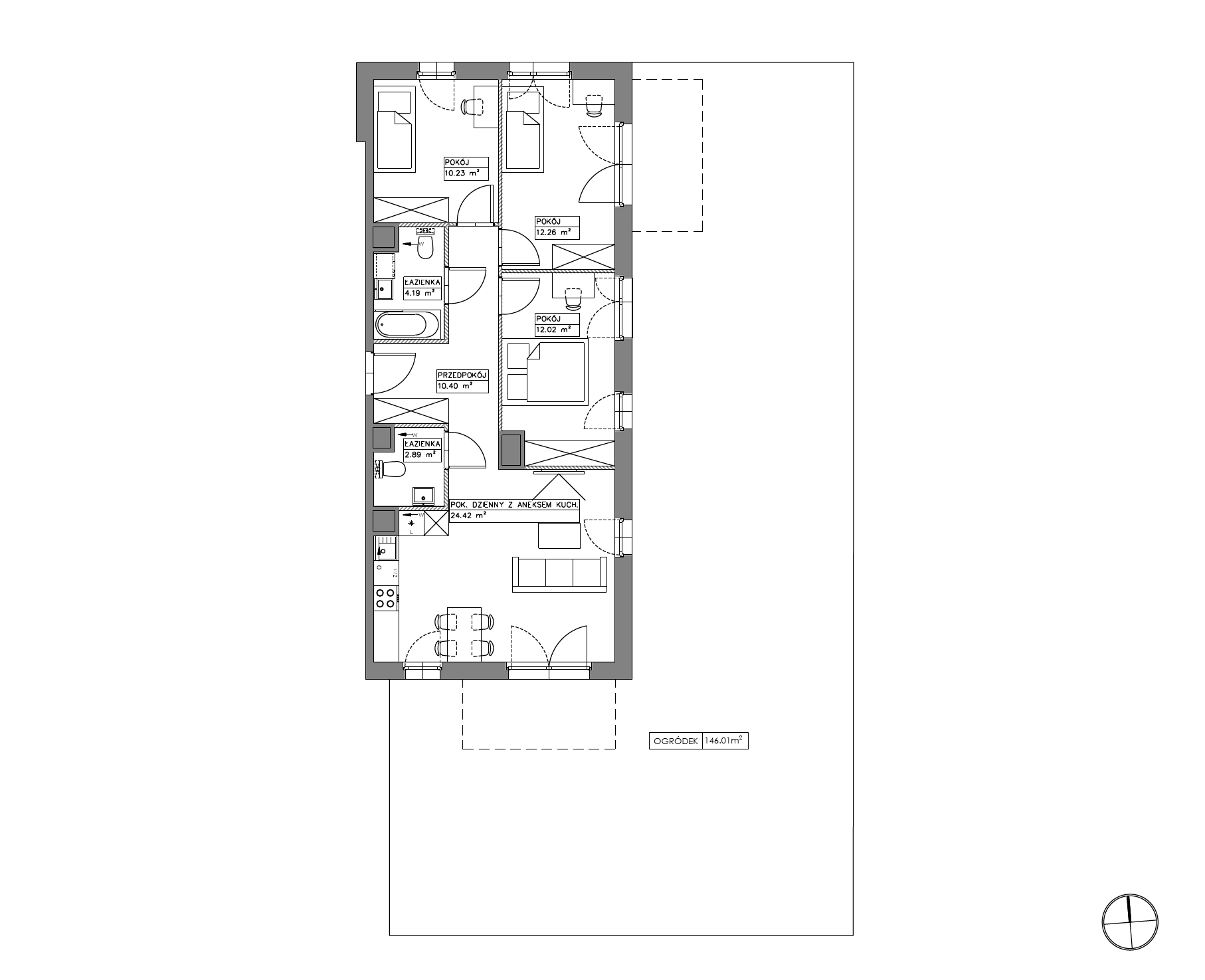 Plan 4 pok. 76m²