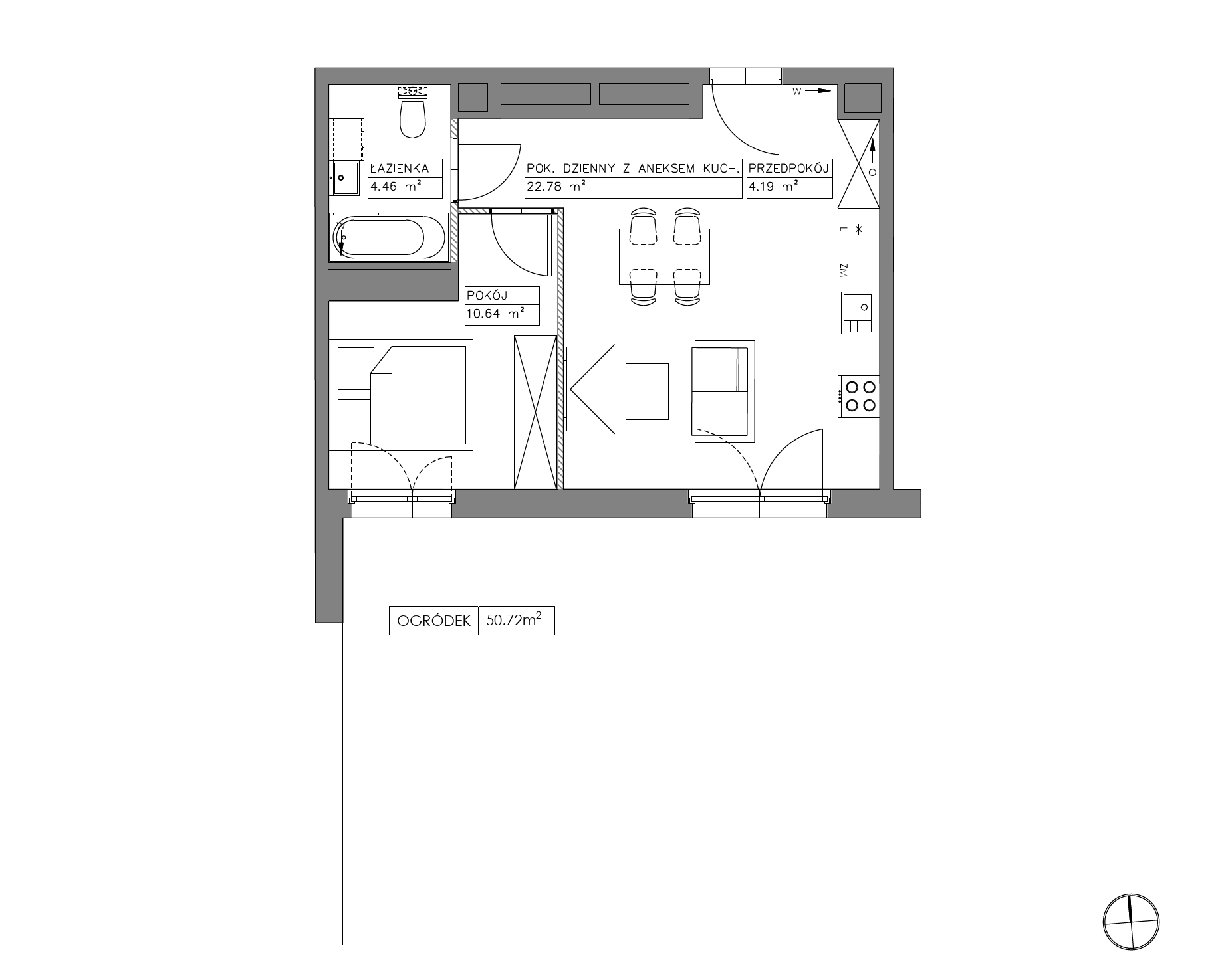 Plan 2 pok. 42m²