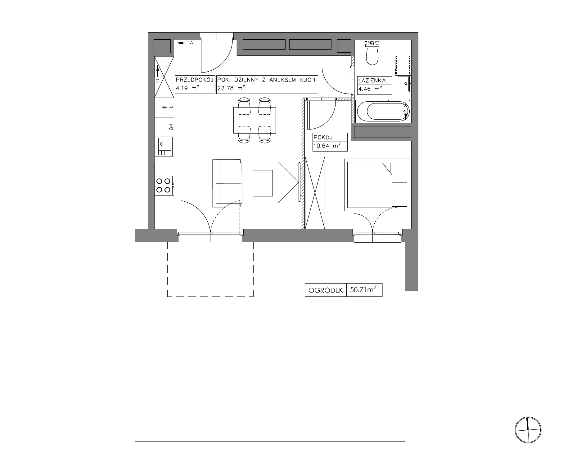 Plan 2 pok. 42m²