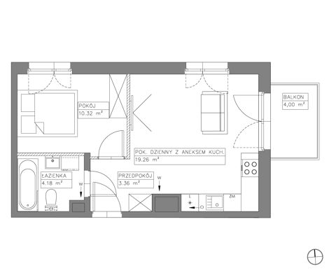 Plan 2 pok. 37m²