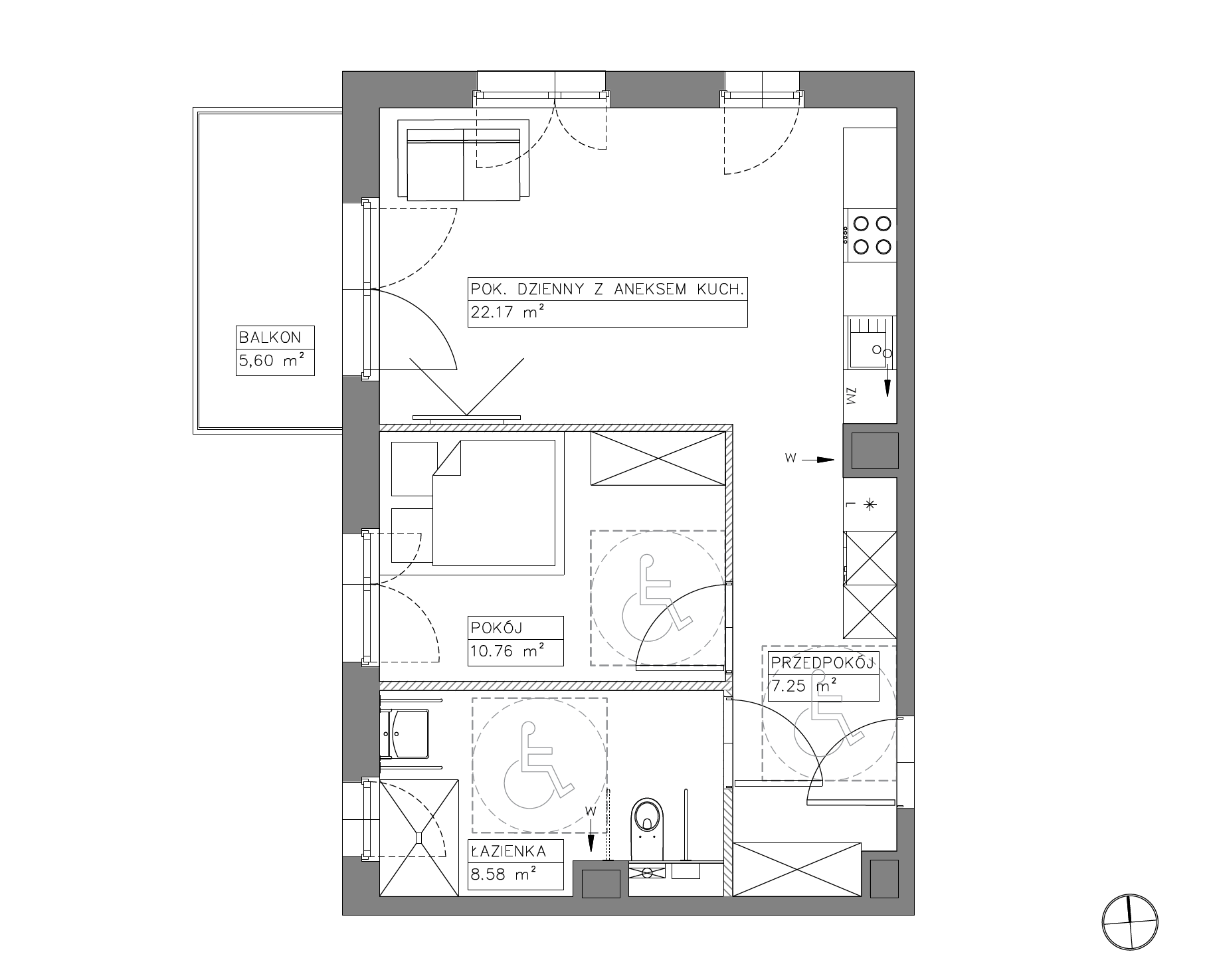 Plan 2 pok. 49m²