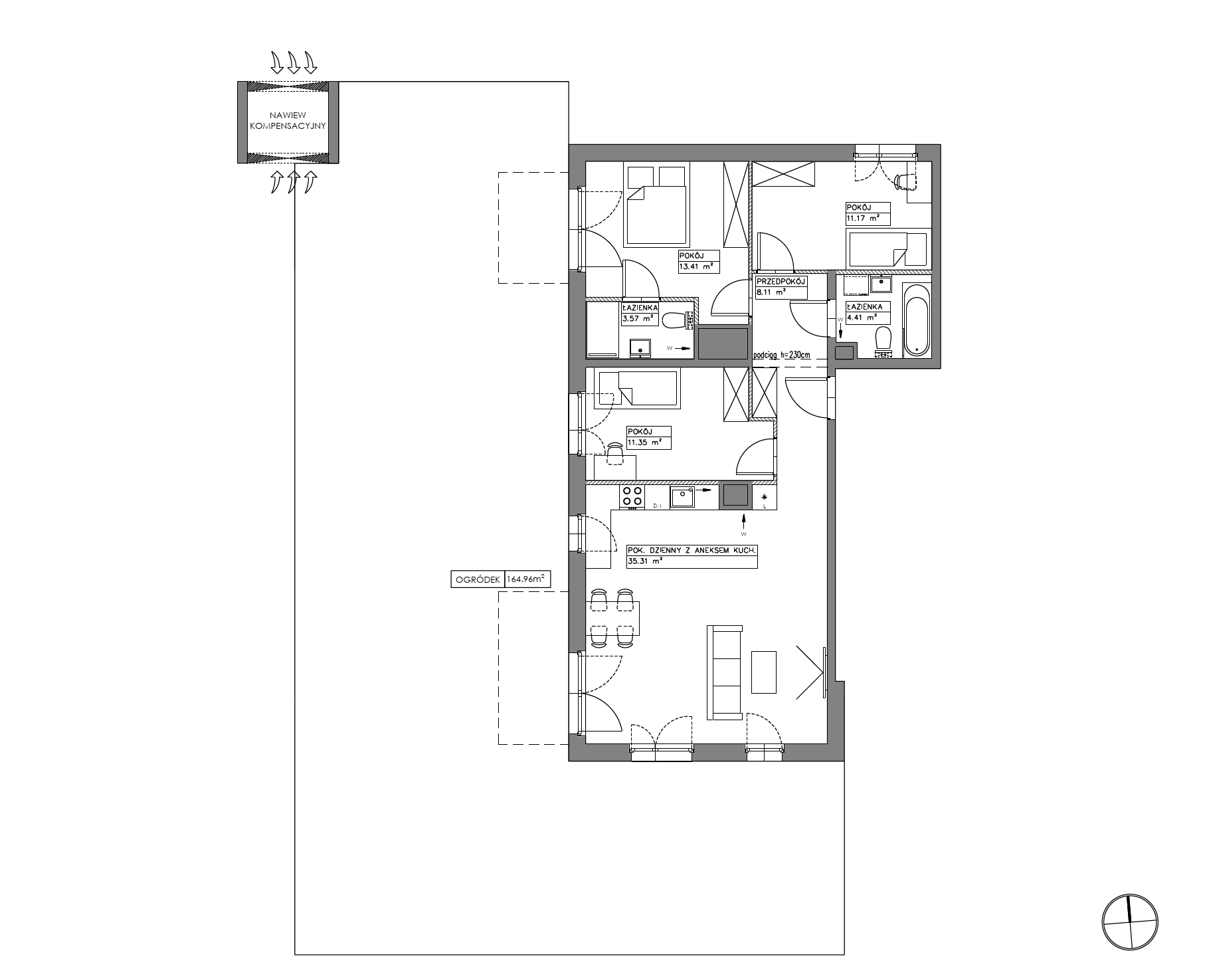Plan 4 pok. 87m²