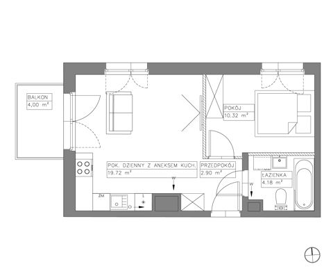 Plan 2 pok. 37m²